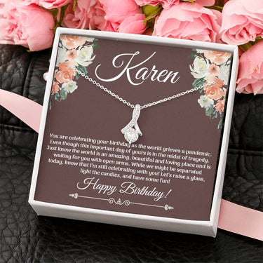 Personalized Birthday during Pandemic Alluring Beauty Necklace - Love You This Much